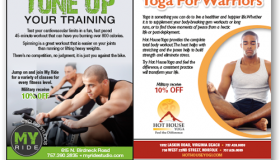 MyRide Cycling Studio / Hot House Yoga print ad