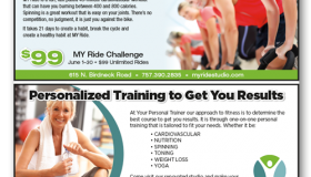 MyRide Cycling Studio / Your Personal Trainer print ad